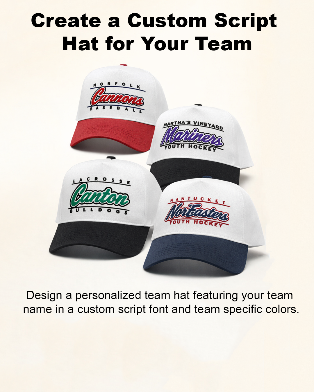 Custom Script Hats - Design Your Team Hat