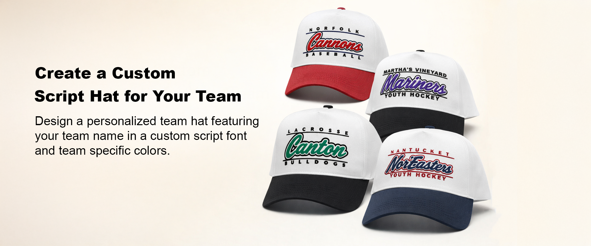 Custom Script Hats - Design Your Team Hat